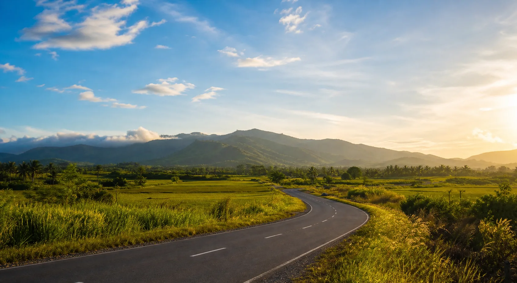 Kota Belud Sabah countryside landscape with open fields and distant hills